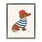 Stupell Industries French Dachshund in Beret Floating Frame, design by Jessica Beck